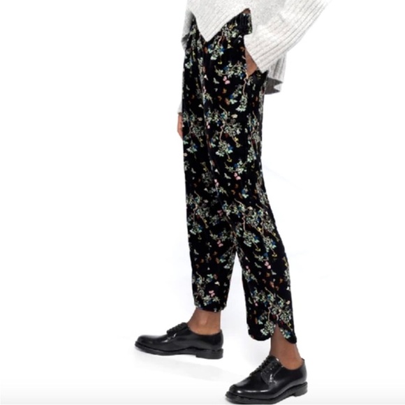 Zadig & Voltaire Poppy Velvet Blossom Viscose/Silk-Blend Pant -Size 40 / Large - Picture 2 of 14
